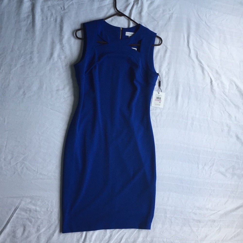 Calvin Klein Blue Mid-Length Dress